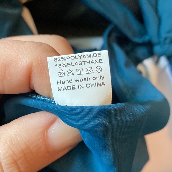 NWT Teal two piece tankini swimsuit high waisted bottoms. - Picture 3 of 9